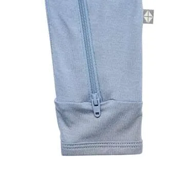 KYTE BABY Unisex Rayon Made From Bamboo, Zippered Rompers, (0-3 Months, Slate)