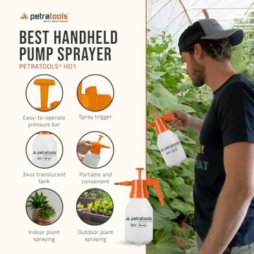Petra Garden Pump Sprayer HD1 - 34oz Handheld Mister
