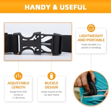 Adjustable Car Grab Handles for Enhanced Vehicle Support