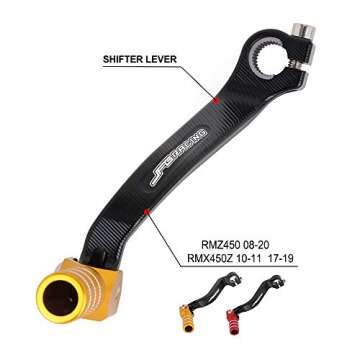 USTPO Motorcycle Gear Shift Lever Shifter Pedal CNC for RMZ450 RMZ 450 2008-2023 - Gold