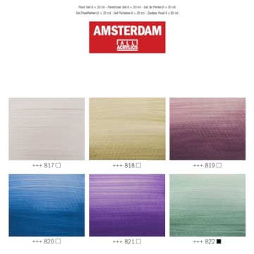 Amsterdam 6x20ml Pearl Acrylic Paint Set | Quality Colors