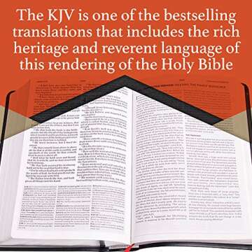 KJV Everyday Study Bible, Black LeatherTouch, Black Letter, Pure Cambridge Text, Study Notes and Com...