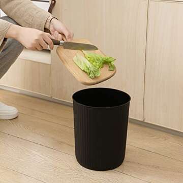 JiatuA Small Round Trash Can for Home & Office