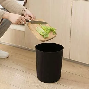 JiatuA Small Round Trash Can for Home & Office