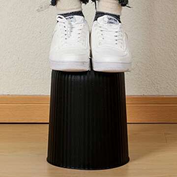 JiatuA Small Round Trash Can for Home & Office