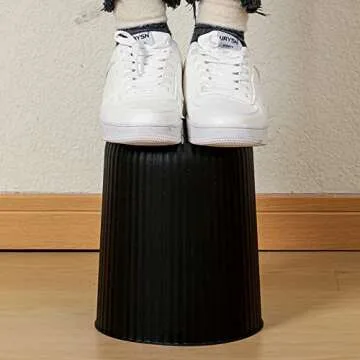 JiatuA Small Round Trash Can for Home & Office