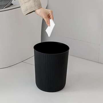 JiatuA Small Round Trash Can for Home & Office