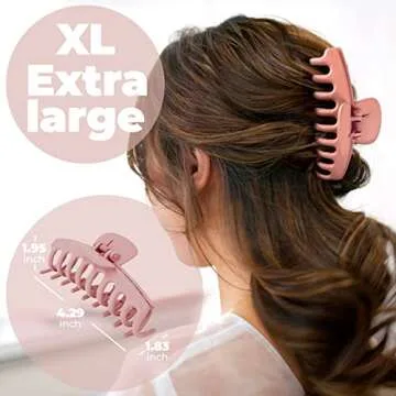 Hair Claw Clips Big Claw Clips (8 Pack), Hair Clips for Women (Trendy Matte Colors), Big Claw Clips for Thick Hair (Premium), Banana Jaw Clips Big Hair Clips for Thin Hair