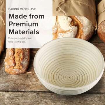 Frieling 8-Inch Bread Proofing Basket for Artisan Breads