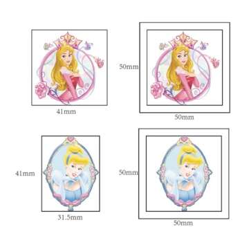 20 Sheets Princess Temporary Tattoos for Kids, Disney Princess Birthday Party Favors, Cute Cartoon Princess Decoration Sticker Gifts for Girl Boys Home Activity Class Prizes Carnival Christmas Rewards