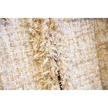 Stylish Women's Tweed Sequin Plaid Blazer in Pink - Perfect Fit