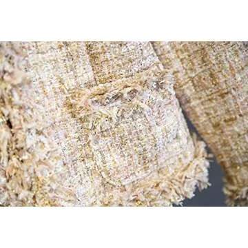 Stylish Women's Tweed Sequin Plaid Blazer in Pink - Perfect Fit