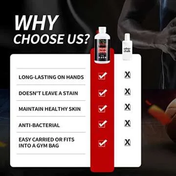 Liquid Chalk, Sports Chalk, Hand Grip Chalk,Weightlifting Chalk,Gym Chalk,Work Out Chalk for Cross Training, Powerlifting,Pole Dance(50ML)