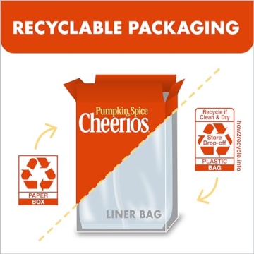 Pumpkin Spice Cheerios Gluten Free Breakfast Cereal Family Size