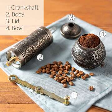 Turkish Style Adjustable Coffee Grinder - Manual Mill
