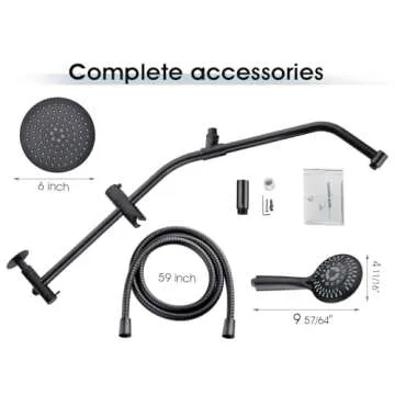 Elegant BRIGHT SHOWERS Rain Shower Head Combo