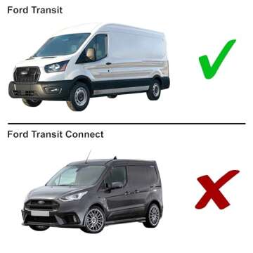 YelloPro Auto Side Window Front Seat Reflective Sunshade Custom Fit for 2015 2016 2017 2018 2019 2020 2021 2022 2023 2024 Ford Transit Van (Set of 2)