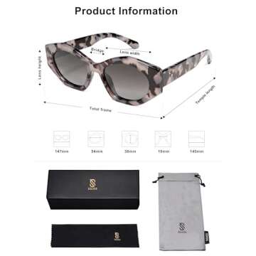 SOJOS Hexagonal Polarized Sunglasses for Men & Women
