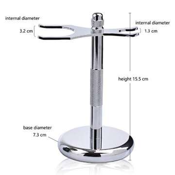 Je&Co Shaving Set,Pure badger Hair Shaving Brush with Steel Stand and Steel Bowl