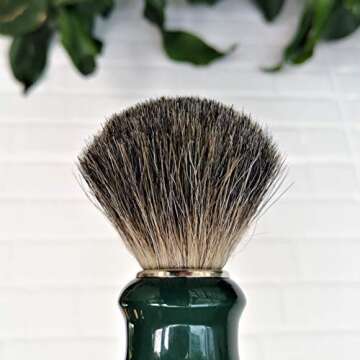Je&Co Shaving Set,Pure badger Hair Shaving Brush with Steel Stand and Steel Bowl