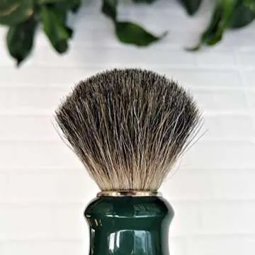 Je&Co Shaving Set,Pure badger Hair Shaving Brush with Steel Stand and Steel Bowl