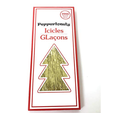 Gold Icicles Tinsel 2000 Strands for Festive Decor