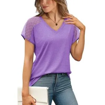 Shop WIHOLL Trendy V Neck T-Shirts for Women Online