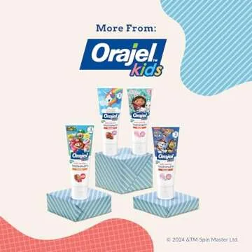 Orajel Kids Paw Patrol Anti-Cavity Fluoride Toothpaste, Natural Fruity Bubble Flavor, 4.2oz Tube
