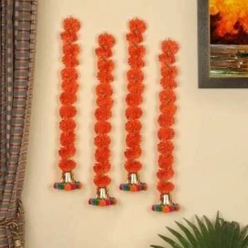 TIED RIBBONS Wall Hanging Toran Latkan Home Decorations for Front Door Entrance Window - Hanging Orn...