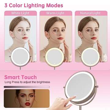 LOVESPEJO 8" Rechargeable Magnifying Makeup Mirror