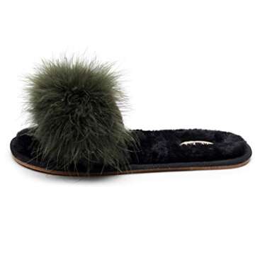 FAYUEKEY Fuzzy Slippers for Women Fluffy Furry Soft House Shoes
