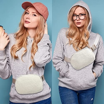 FODOKO Fleece Belt Bag - Stylish Crossbody Fanny Pack for Women