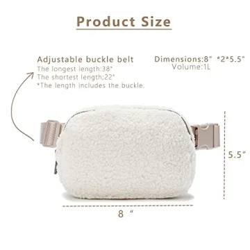 FODOKO Fleece Belt Bag - Stylish Crossbody Fanny Pack for Women