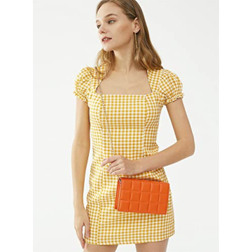 YIKOEE Quilted Chain Mini Shoulder Purse for Women