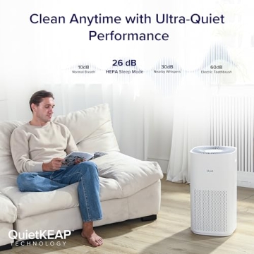 LEVOIT Core 600S-P Air Purifier with Smart Control for Large Rooms