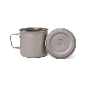 Vargo Titanium BOT Series | BOT XL | Ultralight Water Bottle Cooking Pot 1.1L (37 oz) | Weights: 5.5...