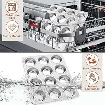 P&P CHEF Stainless Steel Muffin Pan Set for Creative Baking