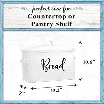 Home Acre Designs Large Rustic Bread Box for Fresh Bread