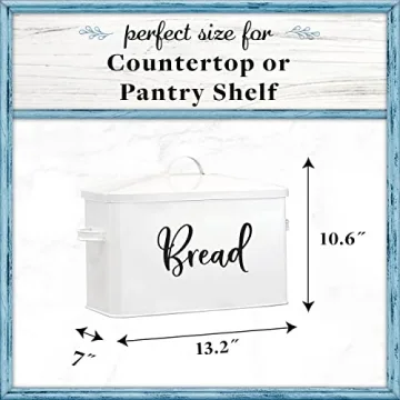 Home Acre Designs Large Rustic Bread Box for Fresh Bread