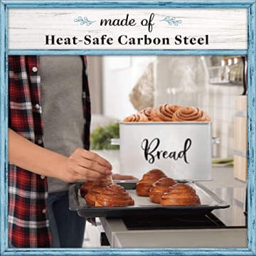 Home Acre Designs Large Rustic Bread Box for Fresh Bread