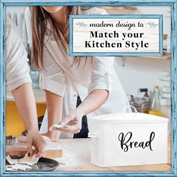 Home Acre Designs Large Rustic Bread Box for Fresh Bread