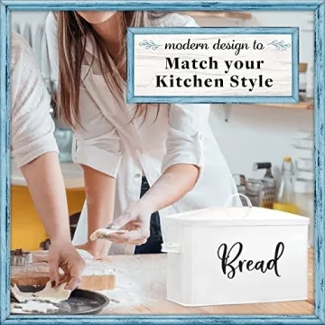 Home Acre Designs Large Rustic Bread Box for Fresh Bread