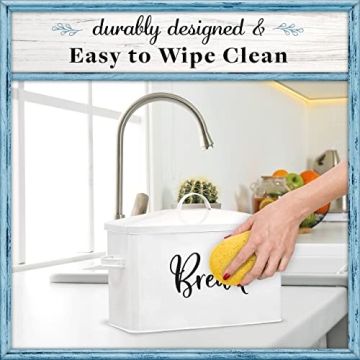 Home Acre Designs Large Rustic Bread Box for Fresh Bread