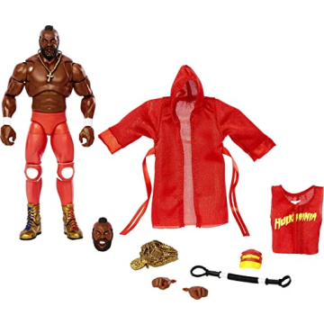 Mattel WWE Ultimate Edition Mr. T Action Figure - 30+ Points of Articulation & Accessories Set