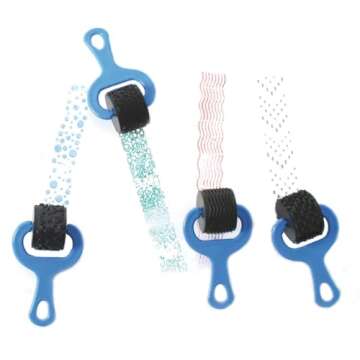 READY 2 LEARN Paint and Dough Explorers - Set 1 - Set of 4 - Sturdy, Chunky Texture Rollers for Kids and DIY - Art Tools for Pottery, Posters and Dough