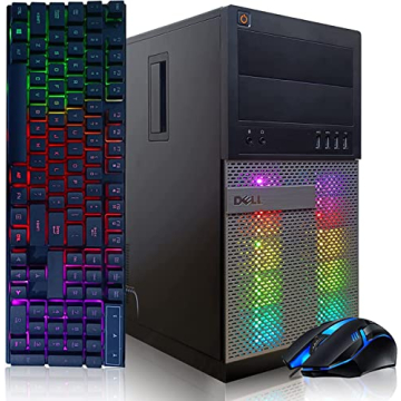 Dell RGB Gaming Desktop PC - Intel i7, 32GB RAM, GTX 1660 Super, RGB Keyboard & Mouse (Renewed)
