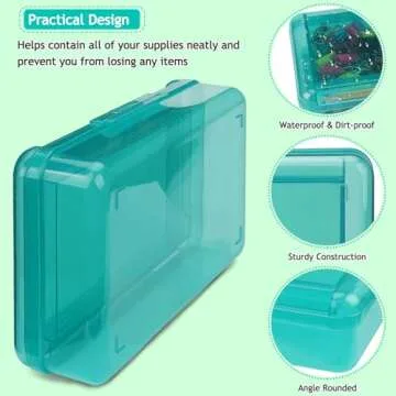 1 PCS Double Layer Pencil Box for School & Office Supplies