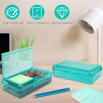 1 PCS Double Layer Pencil Box for School & Office Supplies