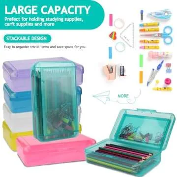 1 PCS Double Layer Pencil Box for School & Office Supplies