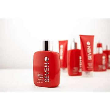 SEVEN Rinzu COLOR Shampoo Hair Care for Color-Treated Hair, Sulfate Free, Moisturizes, Strengthens & Extends Color Retention with Aloe, Vitamin B5, Sunflower Seed for Men & Women, Made in USA, 10.8oz